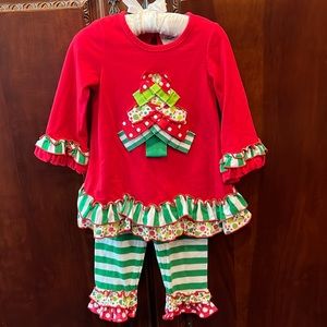 EUC RARE EDITIONS 2 PIECE CHRISTMAS OUTFIT
